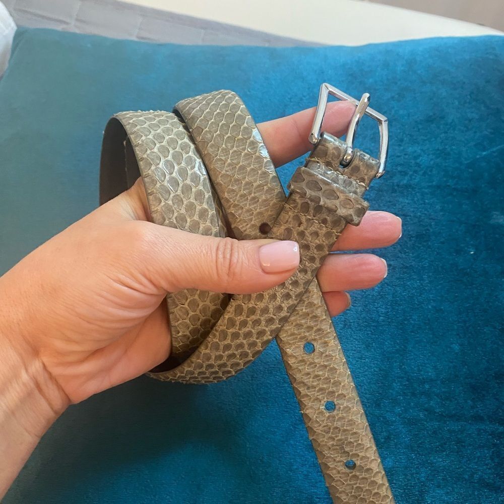 Austin Grey genuine snake skin belt, L 42 inch
